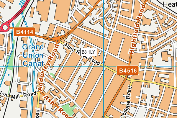 B8 1LY map - OS VectorMap District (Ordnance Survey)