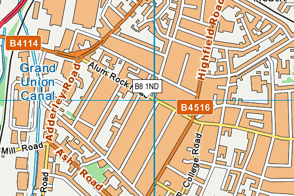 B8 1ND map - OS VectorMap District (Ordnance Survey)