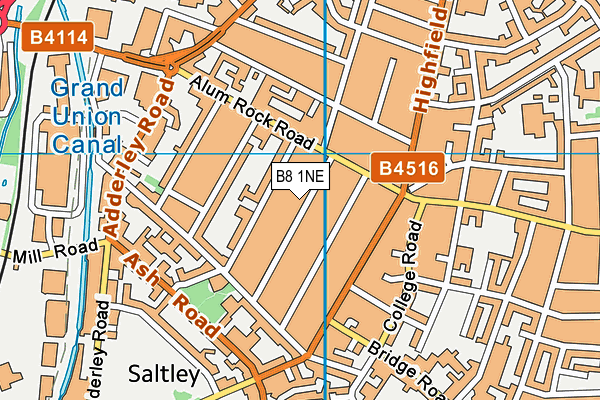 B8 1NE map - OS VectorMap District (Ordnance Survey)