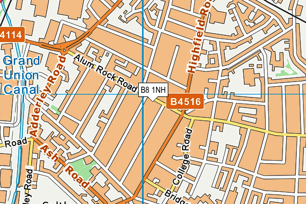 B8 1NH map - OS VectorMap District (Ordnance Survey)