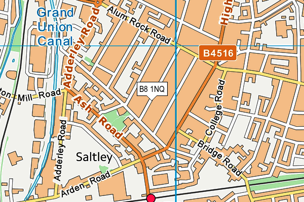 B8 1NQ map - OS VectorMap District (Ordnance Survey)