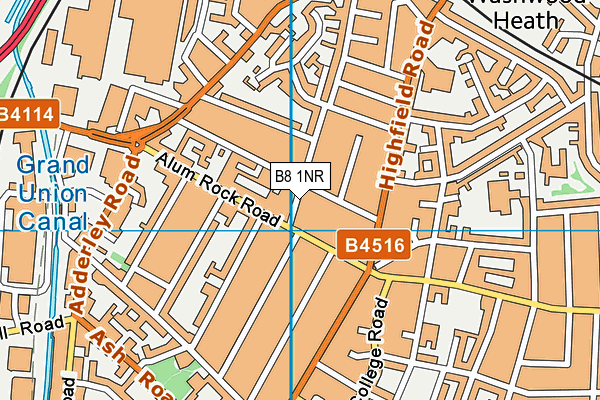 B8 1NR map - OS VectorMap District (Ordnance Survey)