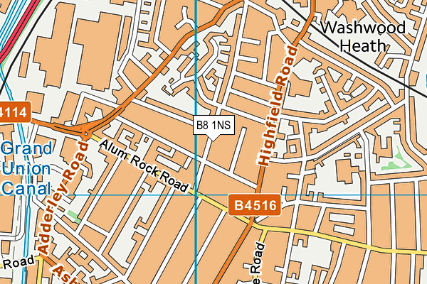 B8 1NS map - OS VectorMap District (Ordnance Survey)