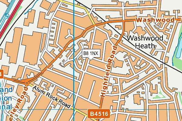 B8 1NX map - OS VectorMap District (Ordnance Survey)