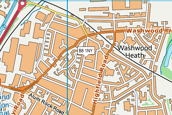 B8 1NY map - OS VectorMap District (Ordnance Survey)