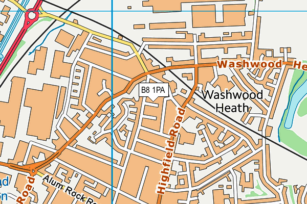 B8 1PA map - OS VectorMap District (Ordnance Survey)