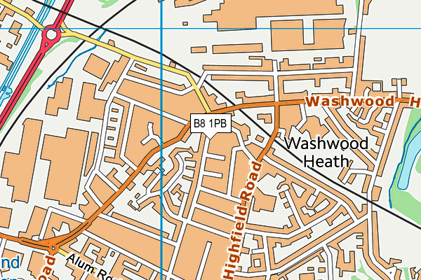 B8 1PB map - OS VectorMap District (Ordnance Survey)