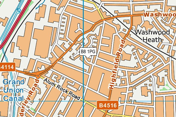 B8 1PG map - OS VectorMap District (Ordnance Survey)