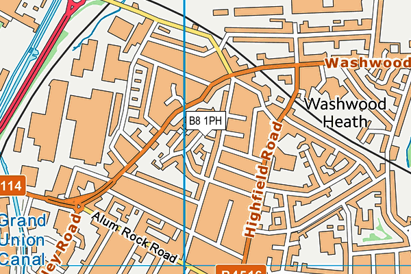 B8 1PH map - OS VectorMap District (Ordnance Survey)