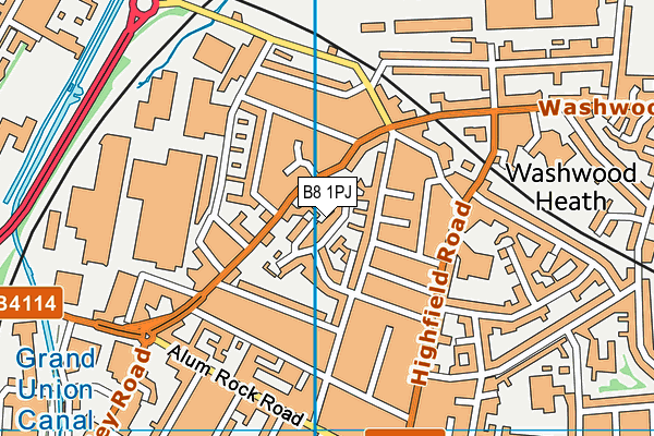 B8 1PJ map - OS VectorMap District (Ordnance Survey)