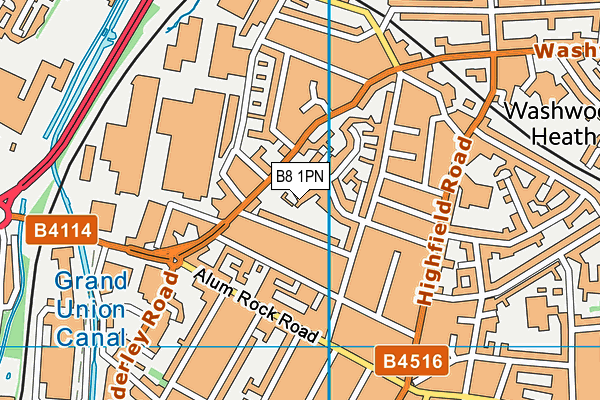 B8 1PN map - OS VectorMap District (Ordnance Survey)