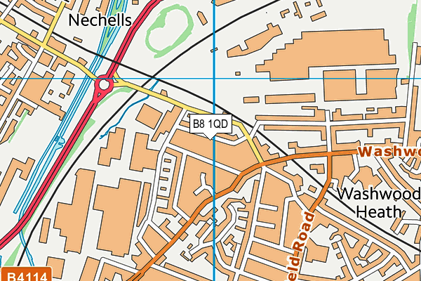 B8 1QD map - OS VectorMap District (Ordnance Survey)