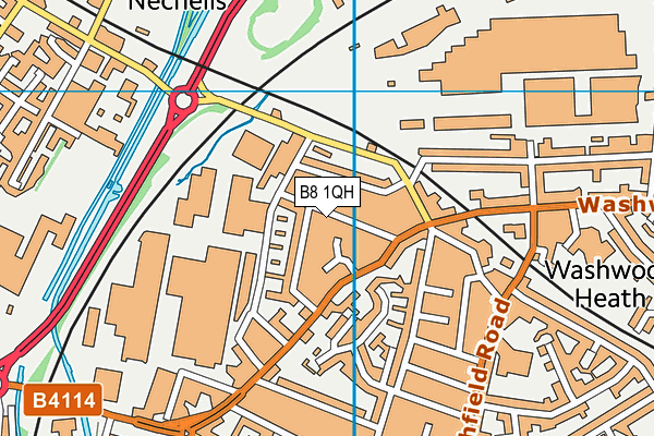 B8 1QH map - OS VectorMap District (Ordnance Survey)