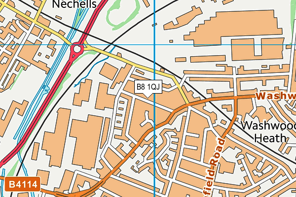 B8 1QJ map - OS VectorMap District (Ordnance Survey)