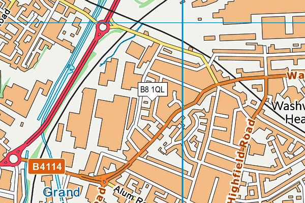 B8 1QL map - OS VectorMap District (Ordnance Survey)