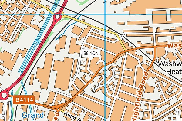 B8 1QN map - OS VectorMap District (Ordnance Survey)