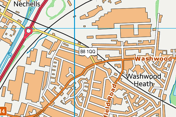 B8 1QQ map - OS VectorMap District (Ordnance Survey)