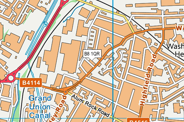 B8 1QR map - OS VectorMap District (Ordnance Survey)