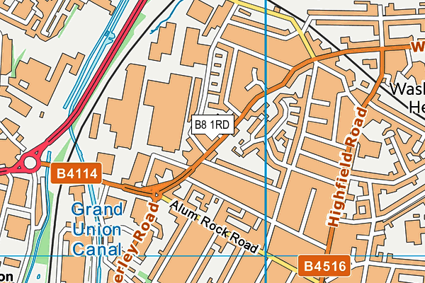 B8 1RD map - OS VectorMap District (Ordnance Survey)