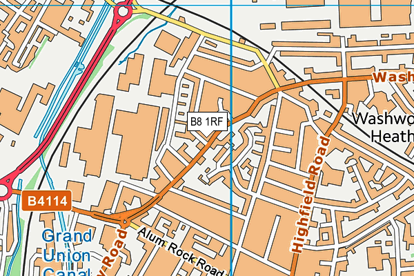 B8 1RF map - OS VectorMap District (Ordnance Survey)