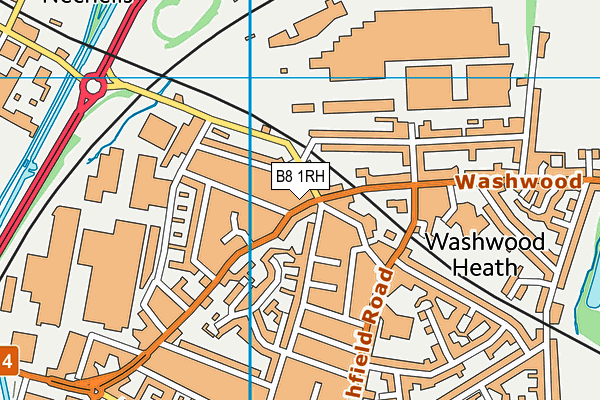 B8 1RH map - OS VectorMap District (Ordnance Survey)