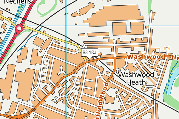 B8 1RJ map - OS VectorMap District (Ordnance Survey)