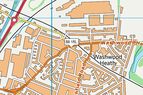 B8 1RL map - OS VectorMap District (Ordnance Survey)