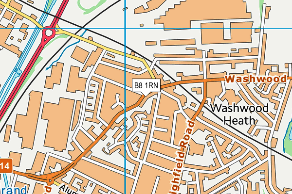 B8 1RN map - OS VectorMap District (Ordnance Survey)