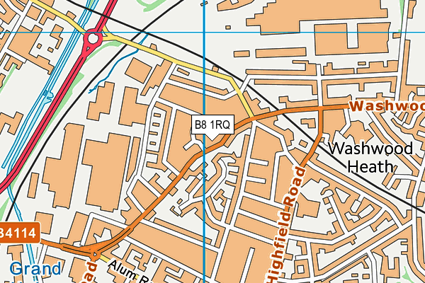 B8 1RQ map - OS VectorMap District (Ordnance Survey)