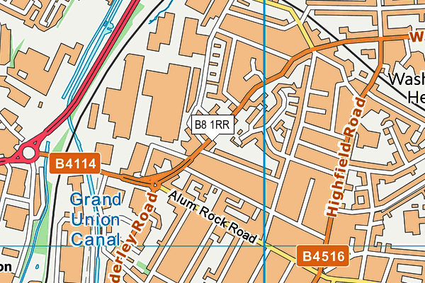 B8 1RR map - OS VectorMap District (Ordnance Survey)