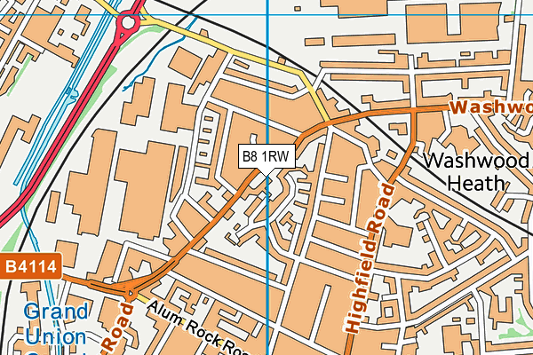 B8 1RW map - OS VectorMap District (Ordnance Survey)