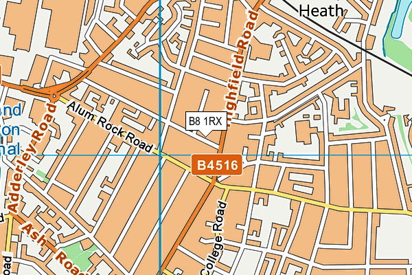 B8 1RX map - OS VectorMap District (Ordnance Survey)