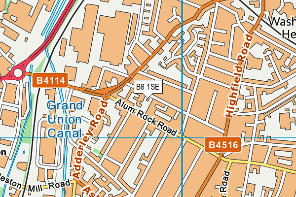 B8 1SE map - OS VectorMap District (Ordnance Survey)