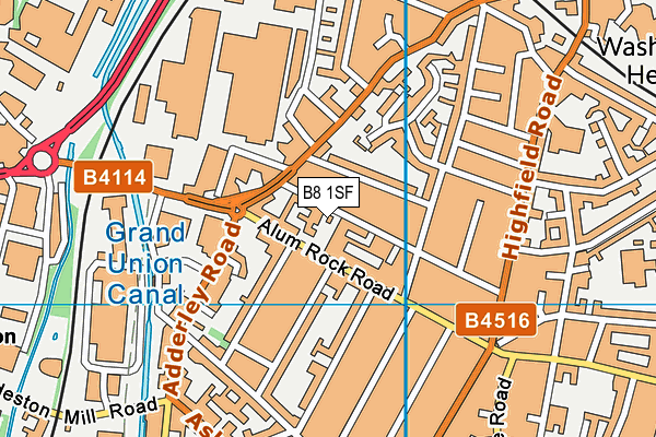 B8 1SF map - OS VectorMap District (Ordnance Survey)