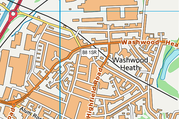 B8 1SR map - OS VectorMap District (Ordnance Survey)