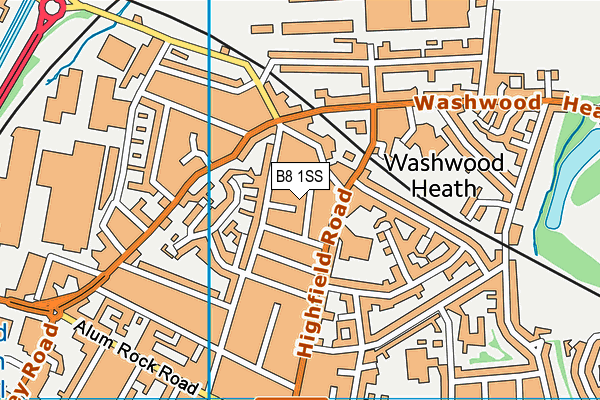 B8 1SS map - OS VectorMap District (Ordnance Survey)