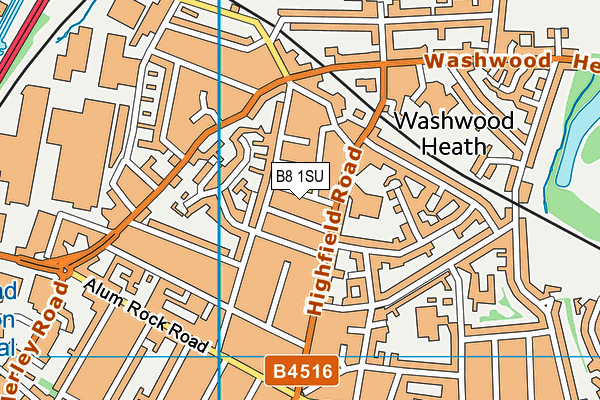 B8 1SU map - OS VectorMap District (Ordnance Survey)