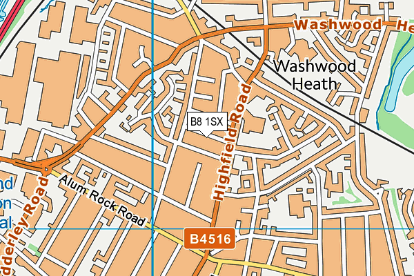 B8 1SX map - OS VectorMap District (Ordnance Survey)