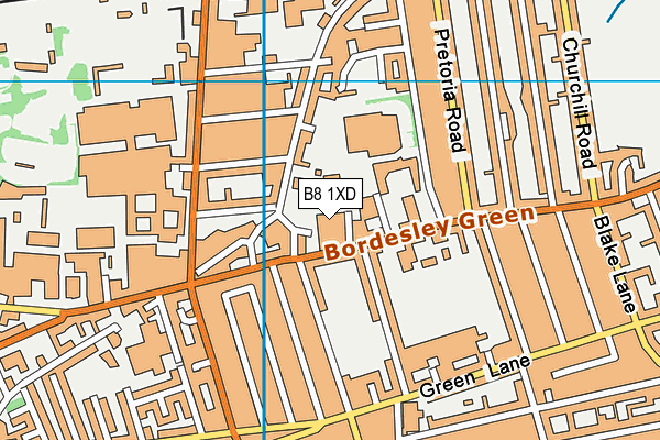 B8 1XD map - OS VectorMap District (Ordnance Survey)