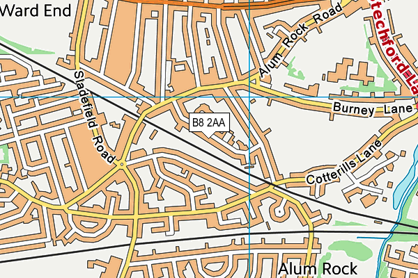 B8 2AA map - OS VectorMap District (Ordnance Survey)