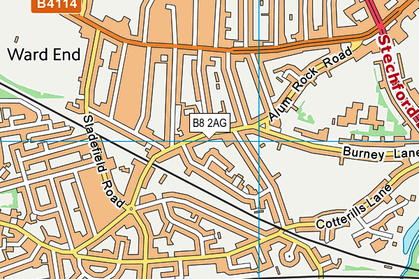 B8 2AG map - OS VectorMap District (Ordnance Survey)