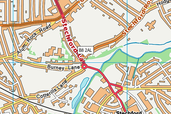 B8 2AL map - OS VectorMap District (Ordnance Survey)