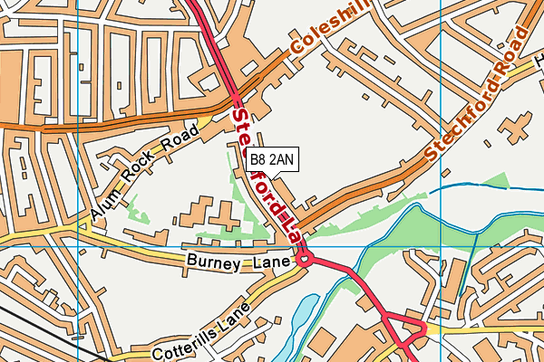 B8 2AN map - OS VectorMap District (Ordnance Survey)