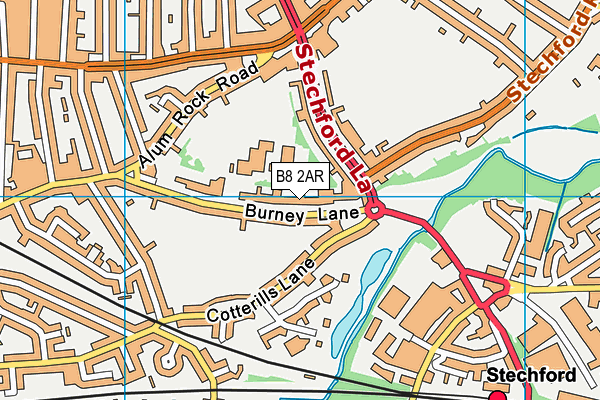 B8 2AR map - OS VectorMap District (Ordnance Survey)