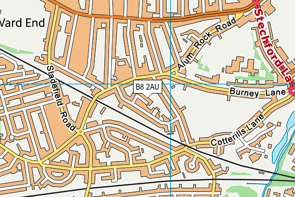 B8 2AU map - OS VectorMap District (Ordnance Survey)