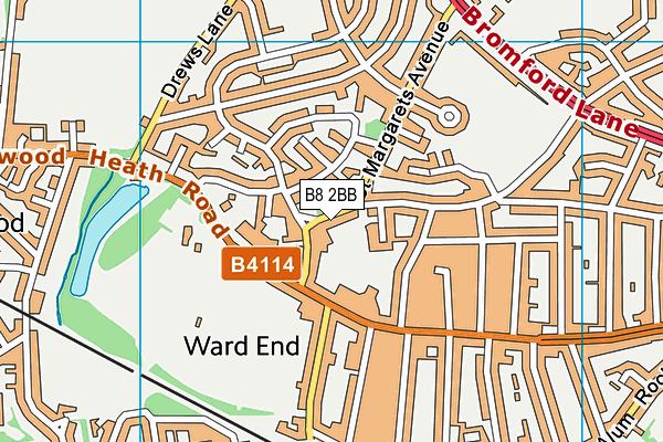 B8 2BB map - OS VectorMap District (Ordnance Survey)
