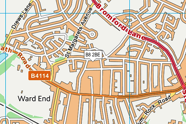 B8 2BE map - OS VectorMap District (Ordnance Survey)