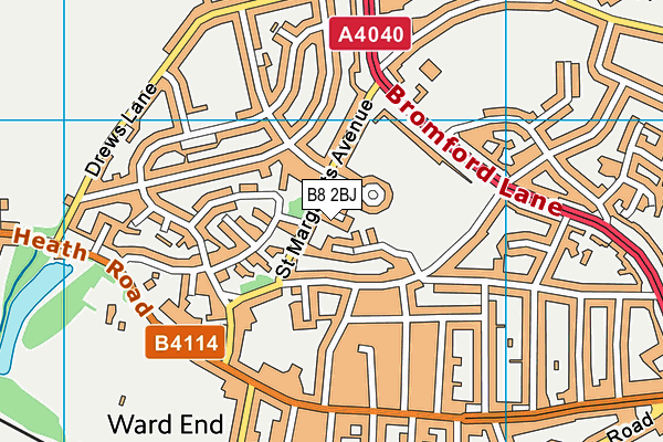 B8 2BJ map - OS VectorMap District (Ordnance Survey)