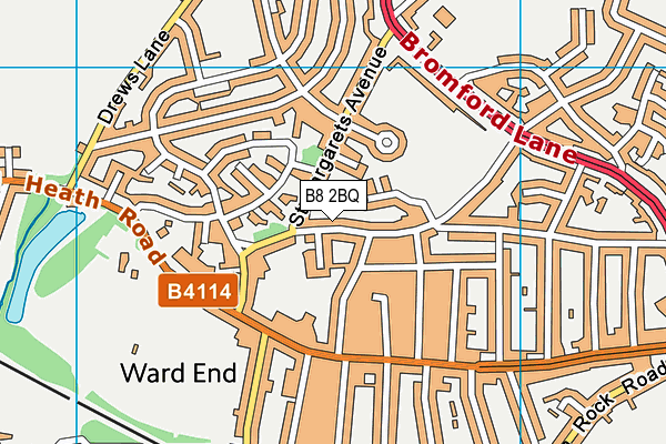 B8 2BQ map - OS VectorMap District (Ordnance Survey)