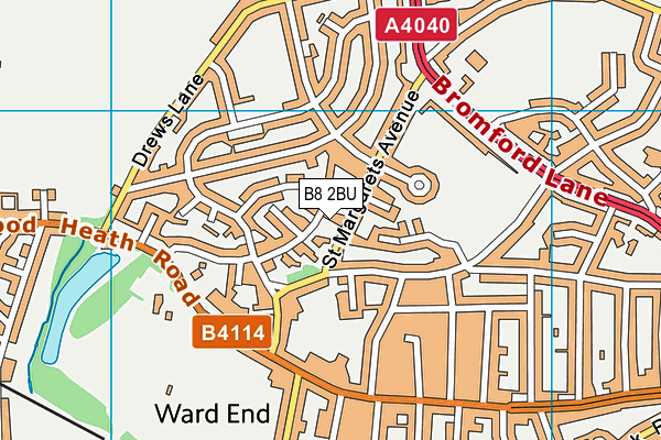 B8 2BU map - OS VectorMap District (Ordnance Survey)
